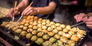 this is japanese street food called takoyaki, b-class gourmet